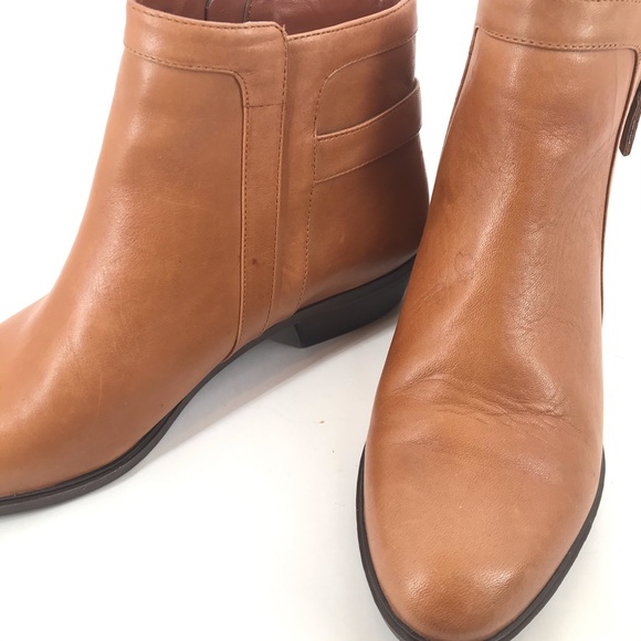 Lauren Ralph Lauren Leather Tan Brown Bootie Sz 9 - Picture 6 of 8